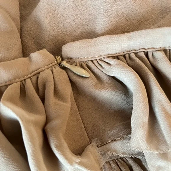 Michael Kors ruffle pleats pleated ruffles skirt nude beige khaki spring summer - Picture 7 of 7